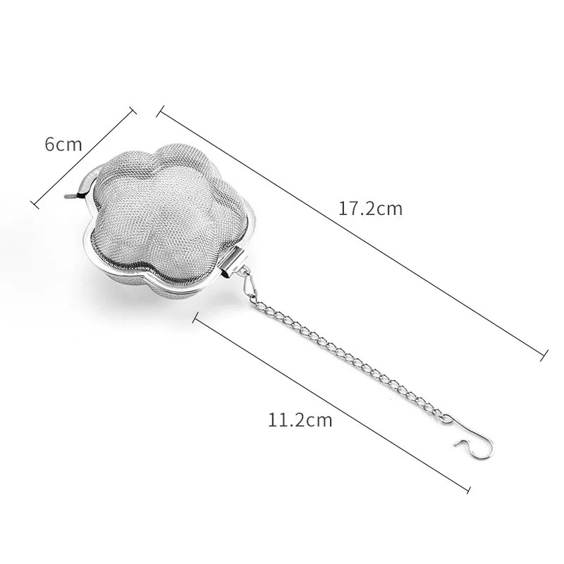 304 Stainless Steel Mesh Tea Ball Infuser with Chain Hook Tea Strainer Filters For Natural Tea & Seasoning Spices