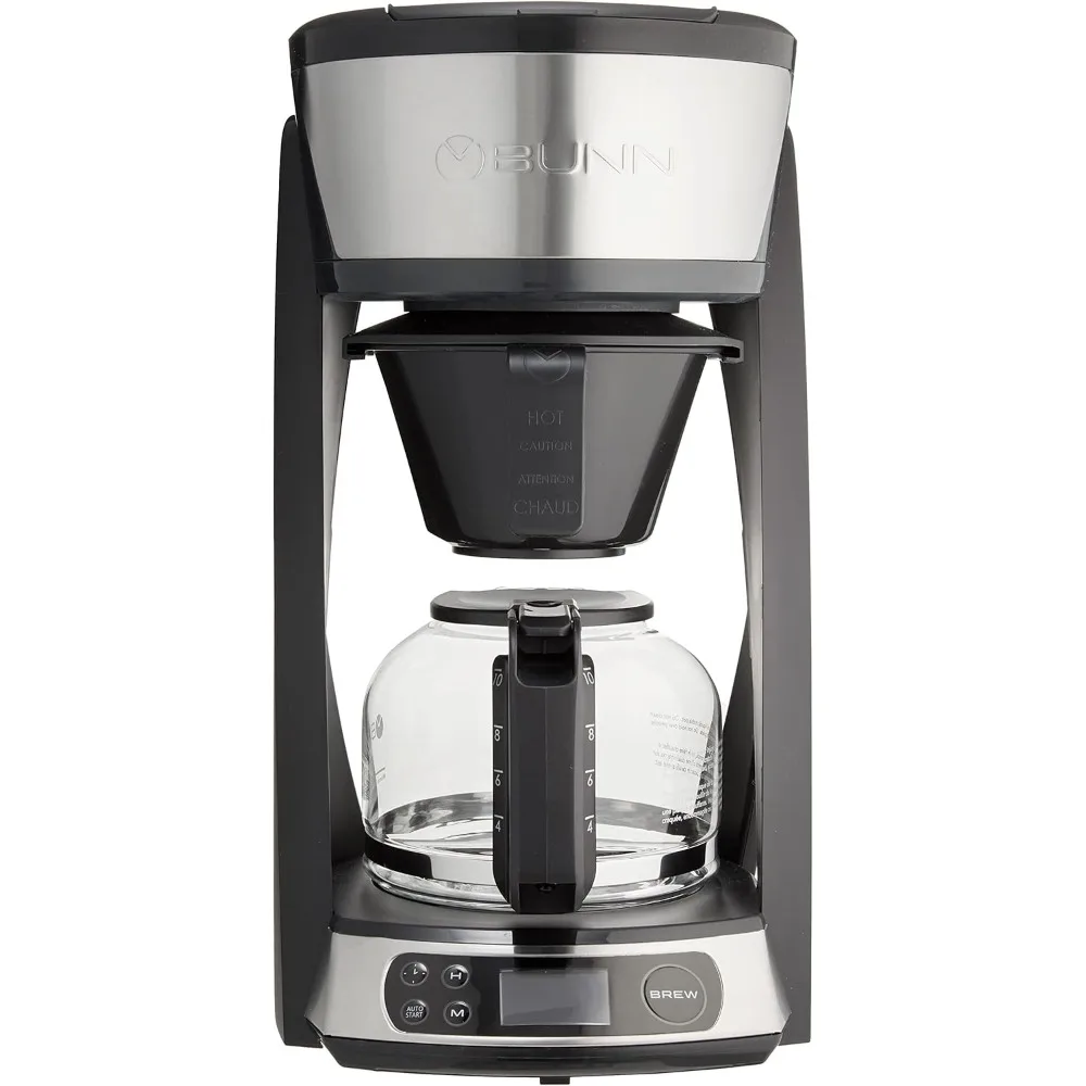 Programmable Coffee Maker, 10 cup,Drip Coffee Machine,10 cubic feet，Fully Automatic， Stainless Steel