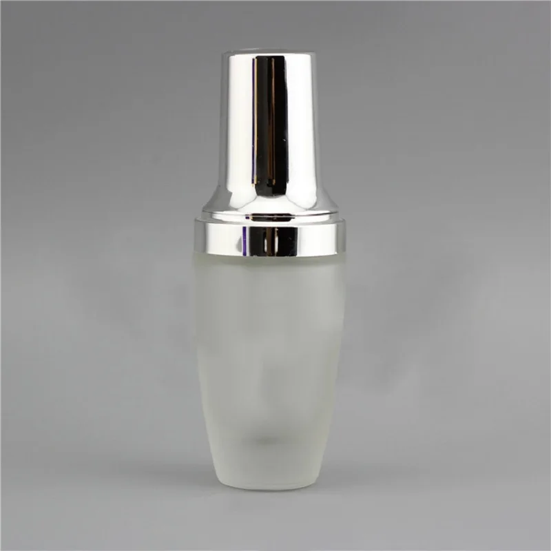 

30ML frosted glass bottle silver/gold press pump lotion/emulsion/serum/foundation/moisture essence toner sprayer skin care pack