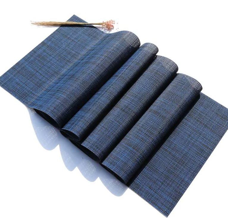 Waterproof Table RunnerTea Mat Home Textile Accessories Solid PVC Table Runner Hotel Restaurant Table Mat Table Decor LF825