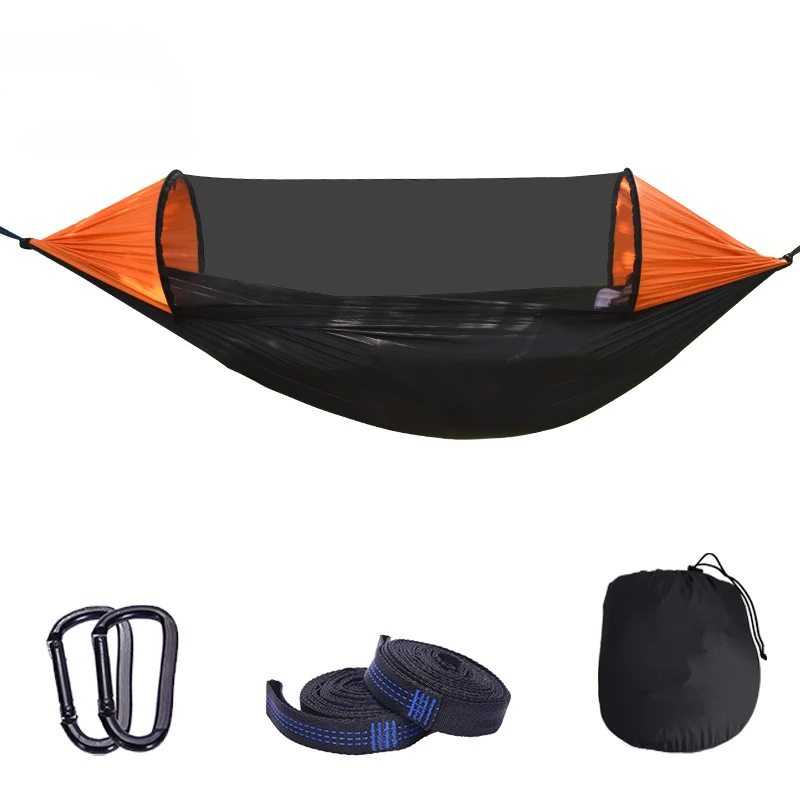 

Fully Automatic Speed Mosquito Net Hammocks Detachable Anti-mosquito Anti-rollover Hammocks Outdoor Camping Double Hammock Swing