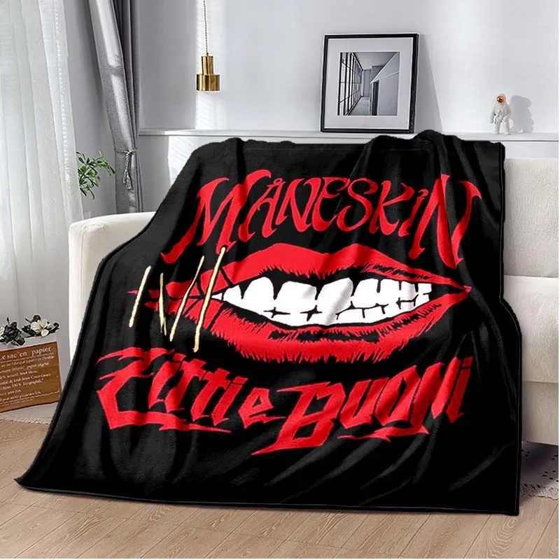 Maneskin Måneskin Blanket,i wanna be your slave, for Sofa bed Living Room Bedroom,Decke,couverture,одеяло,frazada,coperta,tæppe