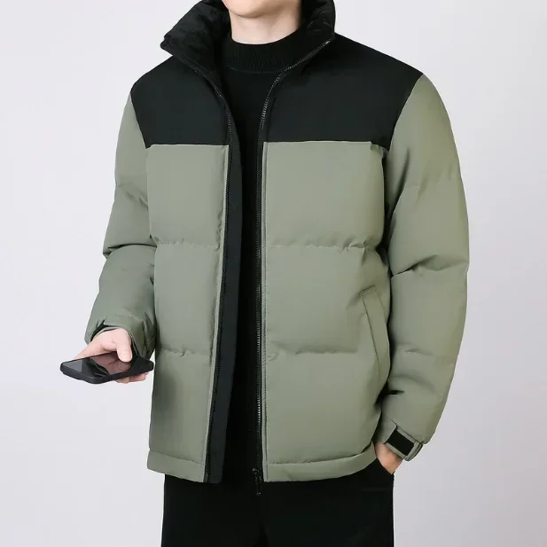 Winter cotton-padded men\'s thick warm cotton-padded clothing fashion brand bread suit stand collar down cotton size 3XL