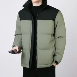 Winter cotton-padded men's thick warm cotton-padded clothing fashion brand bread suit stand collar down cotton size 3XL