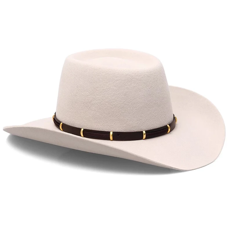 100% Wool Cowboy Hat for Women and Men with Shapeable Wide Brim - Felt Cattleman Western Hats for Cowboys and Cowgirls