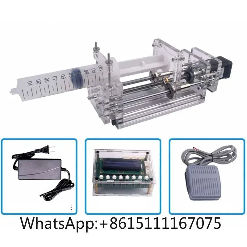 1-150ML Desktop Precision Electric Syringe Pump DC12V Laboratory Liquid Infusion Glue Dispensing Propel Equipment