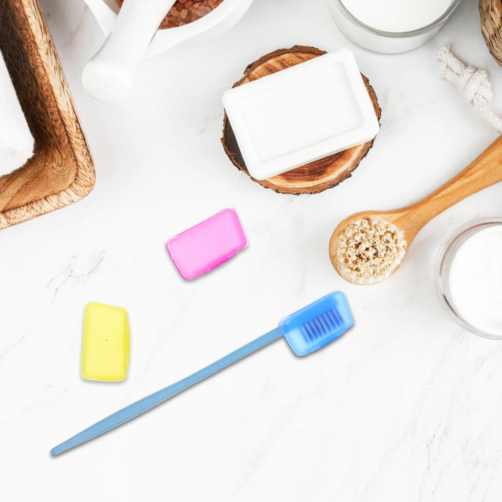 

20pcs Toothbrush Covers Plastic Travel Toothbrush Head Covers For Electric Manual Brush s Dust-Proof Portable Protector Caps
