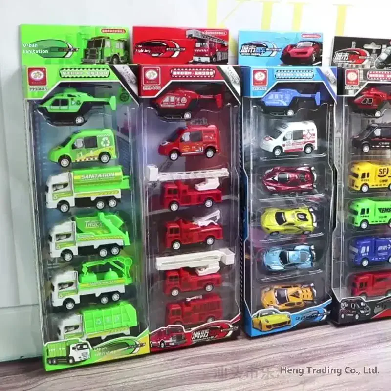 4/6 pezzi tirare indietro veicoli di ingegneria ragazzi giocattoli per bambini auto giocattolo inerzia modelli di camion servizi igienico-sanitari per bambini regali ideali