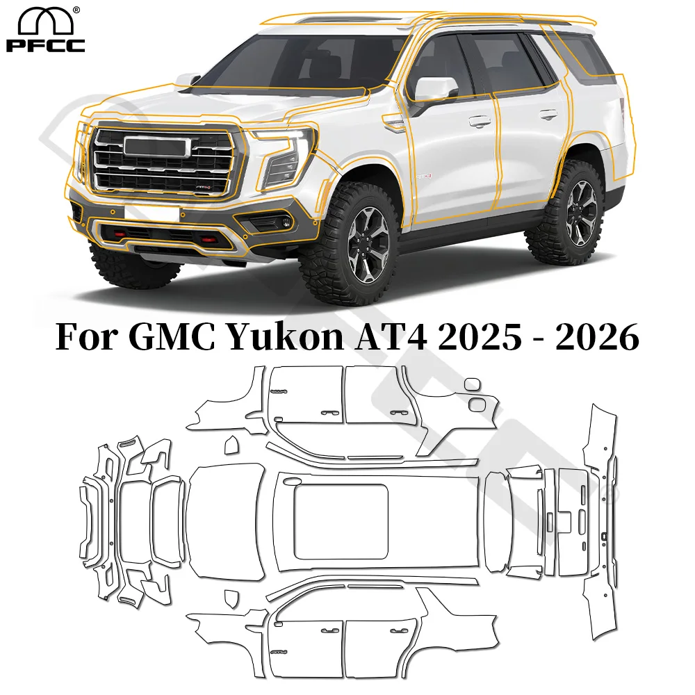 

TPU Paint Protection Film For GMC YUKON AT4 2025-2026 Pre-cut PPF Anti-Scratch Car Body Clear Bra Resistant Repairable Invisible
