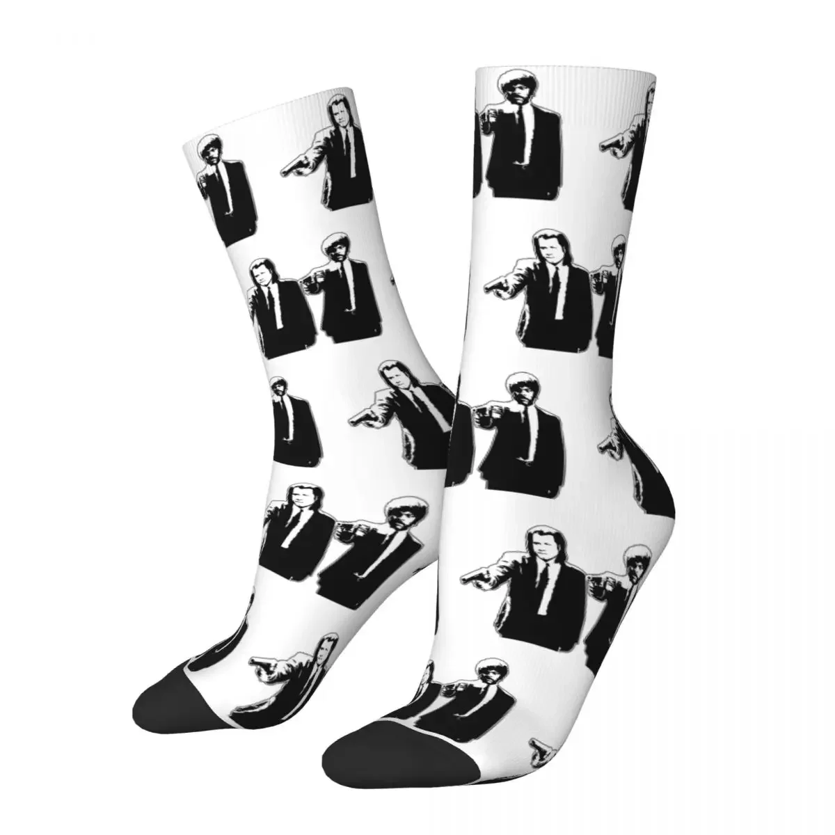 

Crazy Design Pulp Fiction Basketball Socks Hip Hop Dress Socks for Unisex