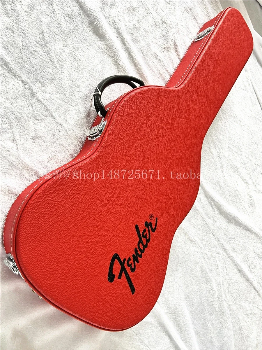 Suitable for Fanta ST/TELE electric guitar leather case, case, classic red, brand new with lock