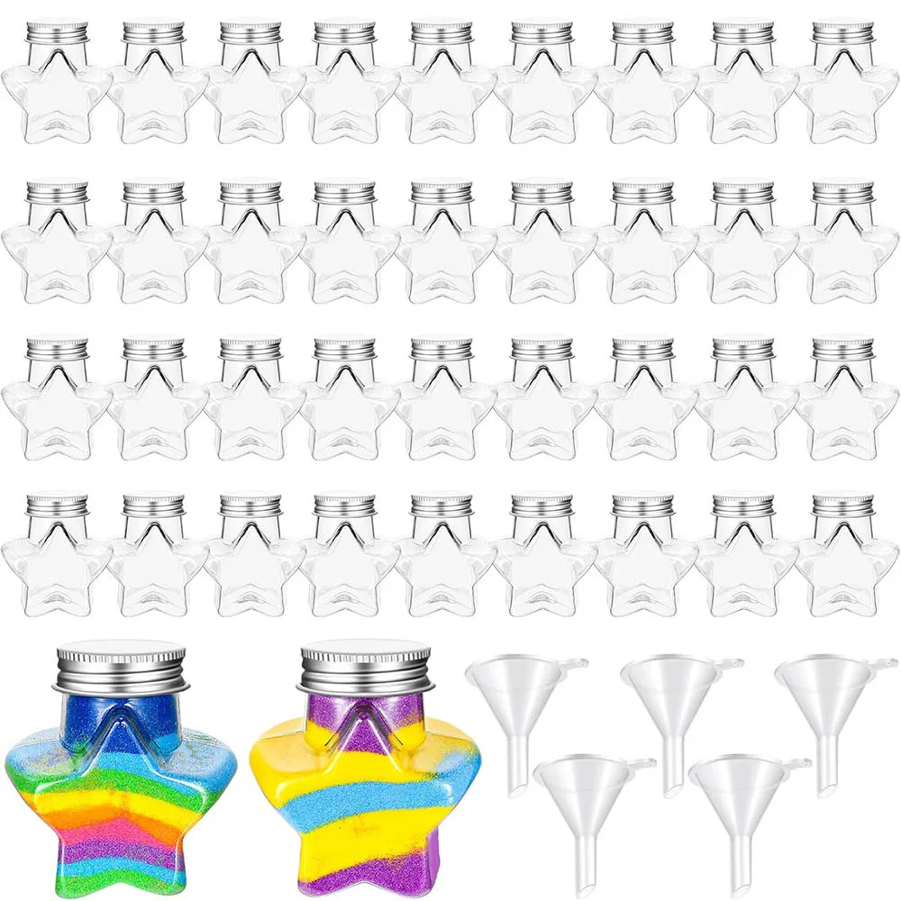 Plastikowe butelki z piaskiem z nakrętkami Zestawy pojemników z piaskiem dla dzieci Rzemiosło DIY Aktywność artystyczna Grupa Ślub Urodziny Impreza Prezent