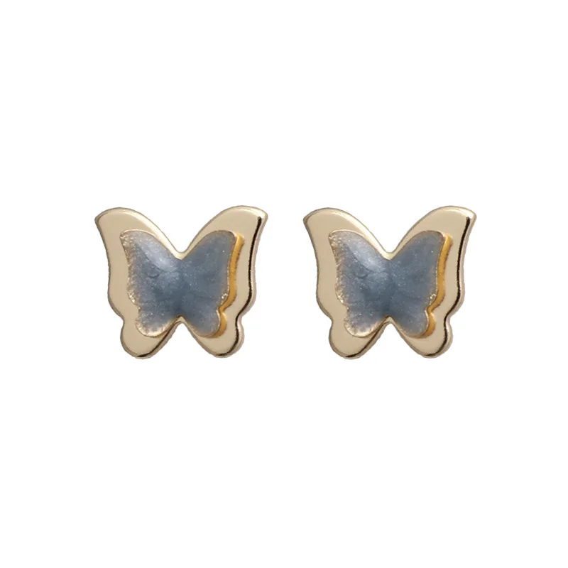 925 Sterling Silver Cute Butterfly Statement Stud Earrings For Women Girls Valentines Day Gift Fashion Jewelry Wholesale