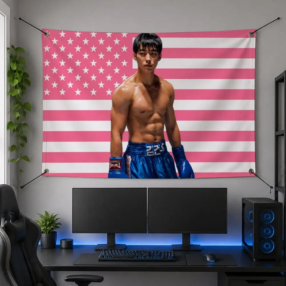 Celebrity Talent Acclaimed Worldwide Star W-Woo Do-hwan Flags Flag Banner for Bedroom Dorm Party Home Living Room Game Room Gift