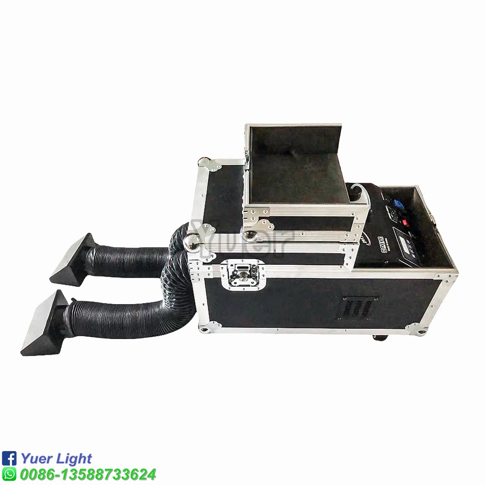 2000W Double Head Water Low Fog Machine Water Base Fog Machine Low Lying Dry Ice Effect With Water Tank Stage Equipment DJ Show