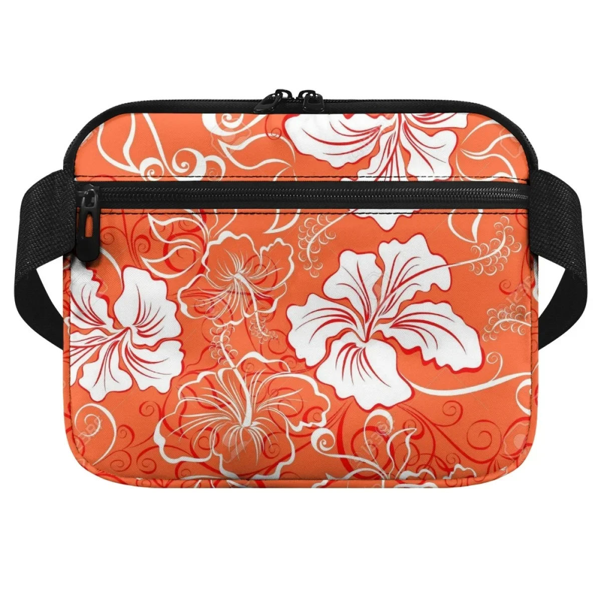 Sac banane à imprimé tropical Hibiscus pour femme, sac banane pour infirmière, sacs de rangement pour outils de soins, poudres évaluées portables