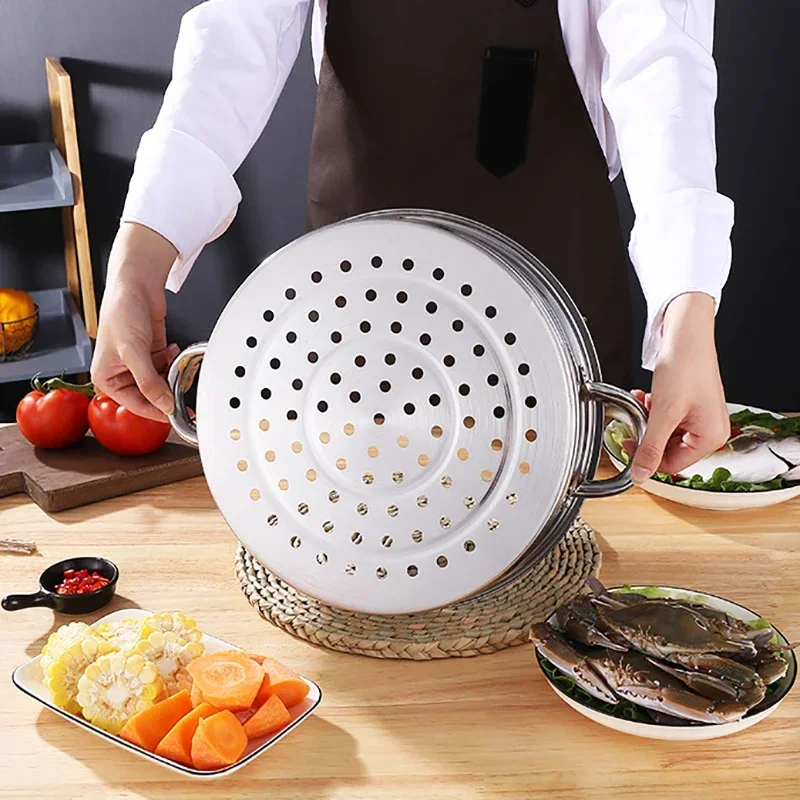 New 304 Stainless Steel Steamer 2/3 Layer Thicken Steamer Pot Soup Boiler Hot Pot Kitchen Cookware Factory Wholesale Hot