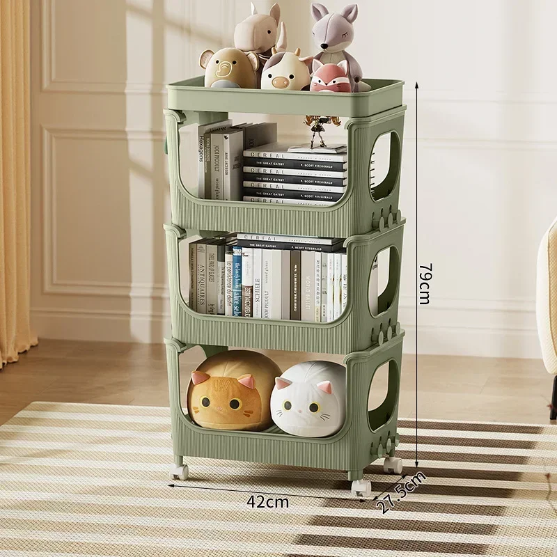 Stable trolley snacks rack baby products storage cabinet multi-layer storage rack