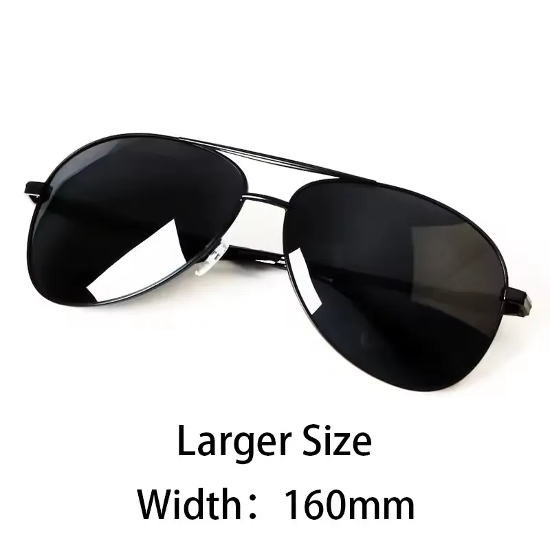 160mm Oversized Pilot Sunglasses Male Vintage Larger Aviation Driving Polarized Sun Glasses Big Width Face Sunglasses for Men