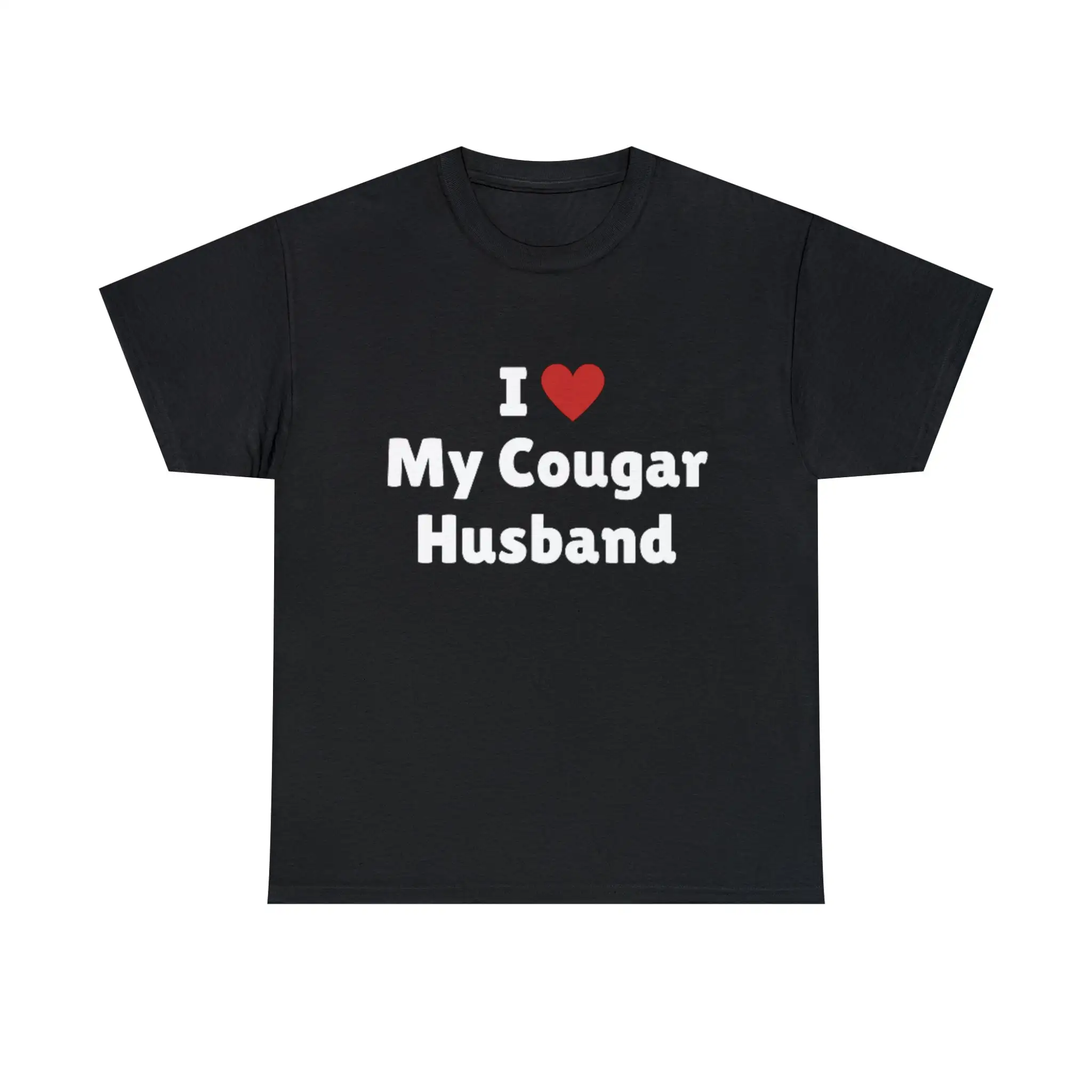 I Love My Cougar Husband T Shirt Heart