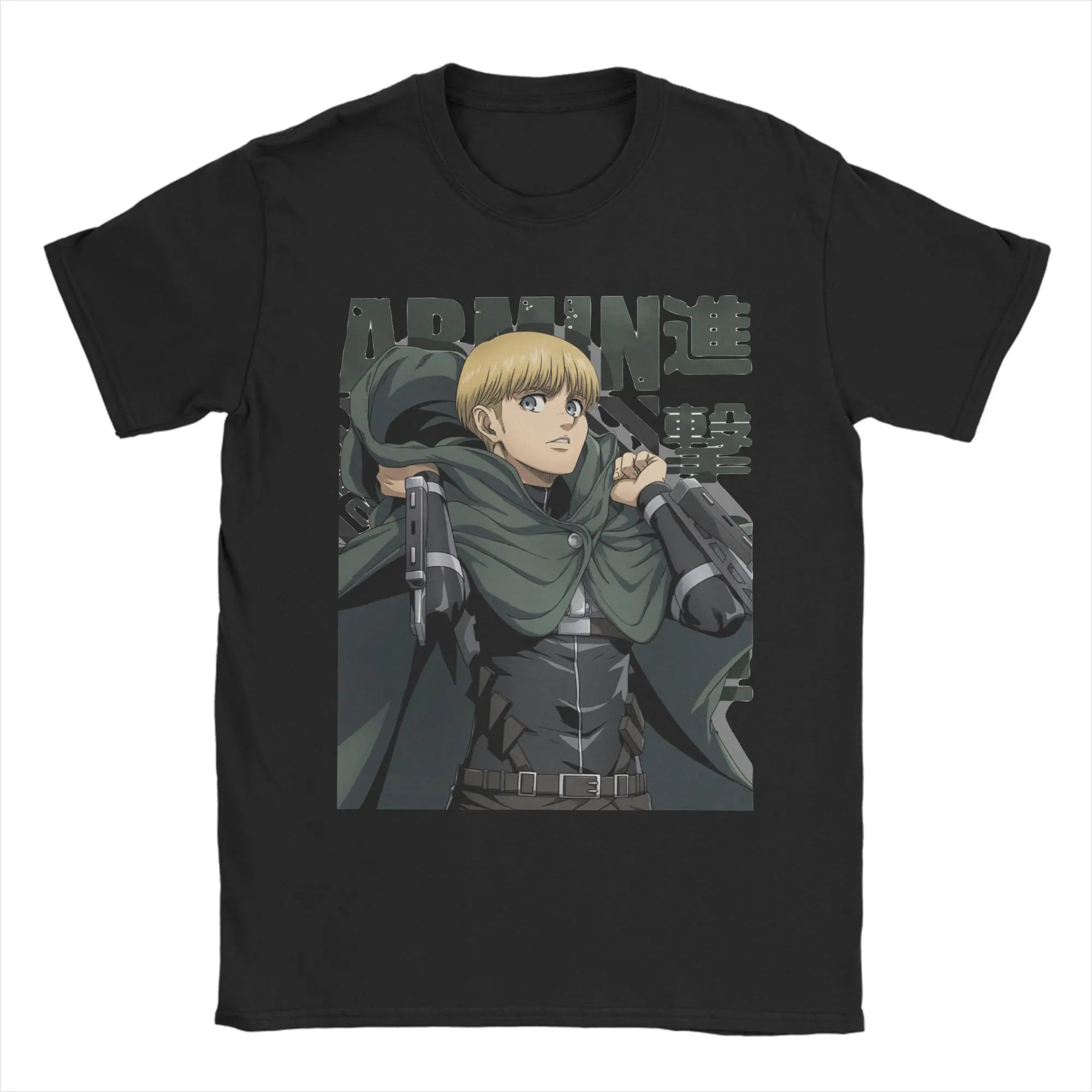 Shingeki no Kyojin Armin Arlert Attack on Titan Men T Shirt  Humorous Tees Short Sleeve Round Collar T-Shirts Cotton Summer Tops