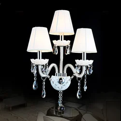 K9 top white Crystal Wall Lamp Candle Led E14 Bulbs double head Led E14 Bulbs white 1/2/3 arms with/without Fabric Lampshade