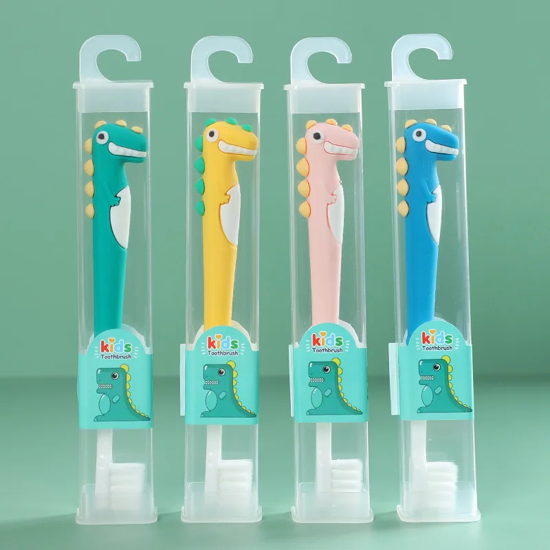 Soft Hair Dinosaur Small Head Baby Tooth Brushing Artifact Kid Care Toothbrush Baby Toothbrush Cute Oral Care Cleaning Wholesale