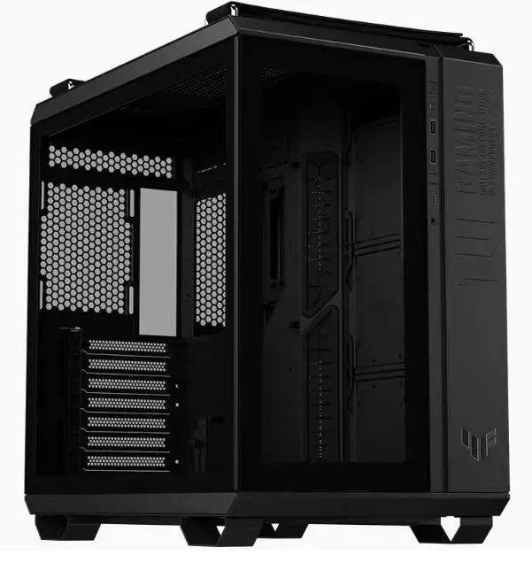 

ASUS TUF GAMING GT502 Ammunition Depot, Chassis Black and White Sea View Room Dual Cabin ATX Desktop