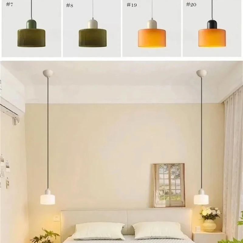 

Playful Color Block Pendant Lamp, Nordic Mini Glass Chandelier for Kids Room Dinning Room Aisle, Home Creative Lighting Design