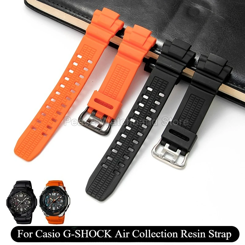 High Quality Silicone Material Watchband Special Buckle Design for Casio G-SHOCK Air Collection GW-3000/2000 G-1250 Black Orange