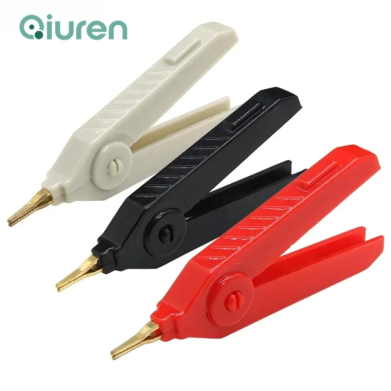 1PCS LCR Resistance Clip DIY Tools Copper 20A Opening 12mm Duckbill Large Alligator Clips SMD Test Clamp