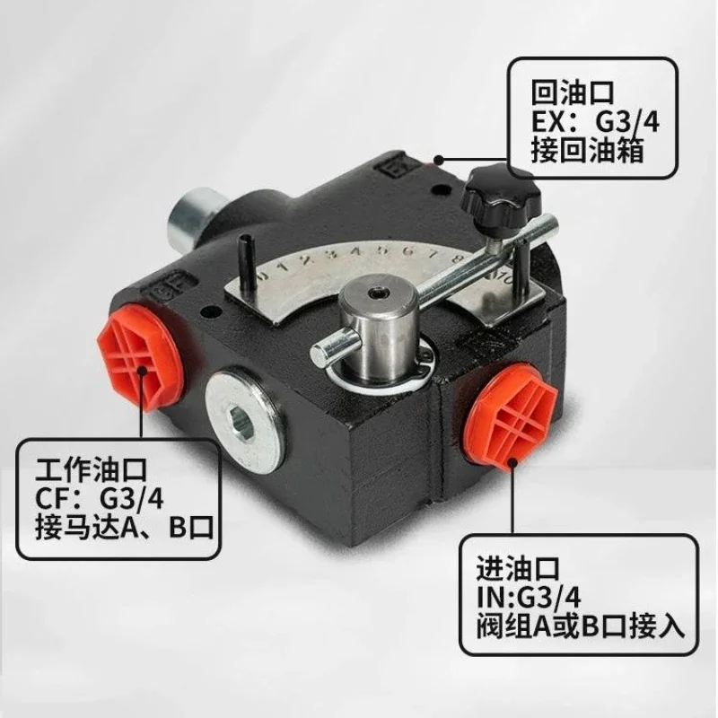 Hydraulic motor speed control valve Hoist flow control valve LKF-60 valve Manually modified complete set of dung spreader