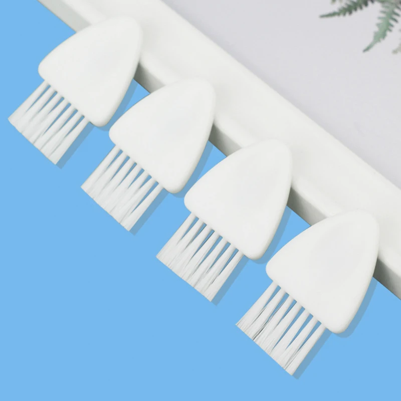 20pcs Cleaning Mini Brush Anti Static Nylon Bristle PP Triangle Handle 4.5cm Dust Remove PCB Keyboard Window Rail Mobile Phone