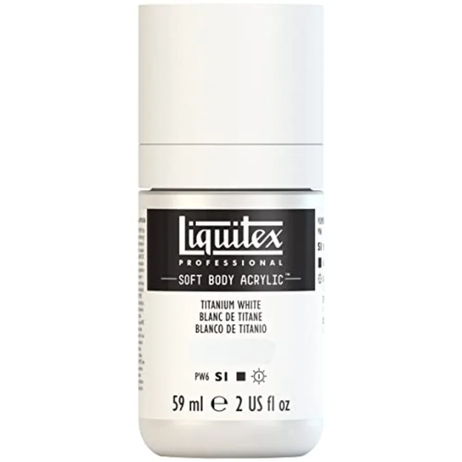 

Professional Soft Body Acrylic Paint, 59ml,Titanium White