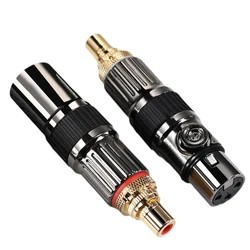 2PCS Gold Plated RCA Female to XLR Male/Female Audio Converter Adapter for Mixer Amplifier Microphone Sound Card
