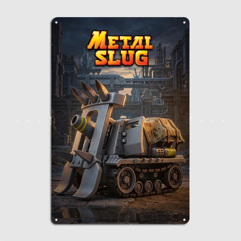 Metal Slug Tank Digital Art Poster Metal Sign Bedroom Indoor Outdoor Home Decor Bar Custom Posters Wall Room Decorations