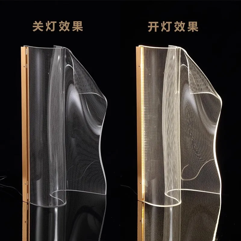 Acrílico de luxo leve, lâmpada de mesa de arte, lado do sofá da sala de estar, sentido sofisticado, estudo do quarto, lâmpada de mesa vertical