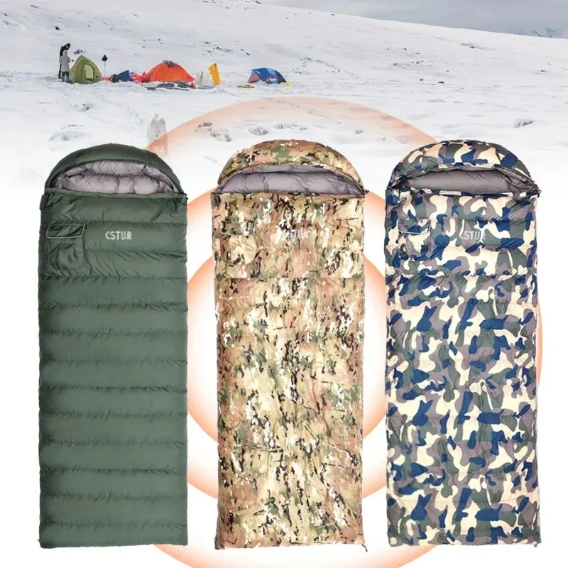 

Спальный мешок для гуся, зимний водонепроницаемый низкотемпературный термосумка, сверхлегкий пуховый компрессионный мешок, зимние товары для кемпинга, уличный