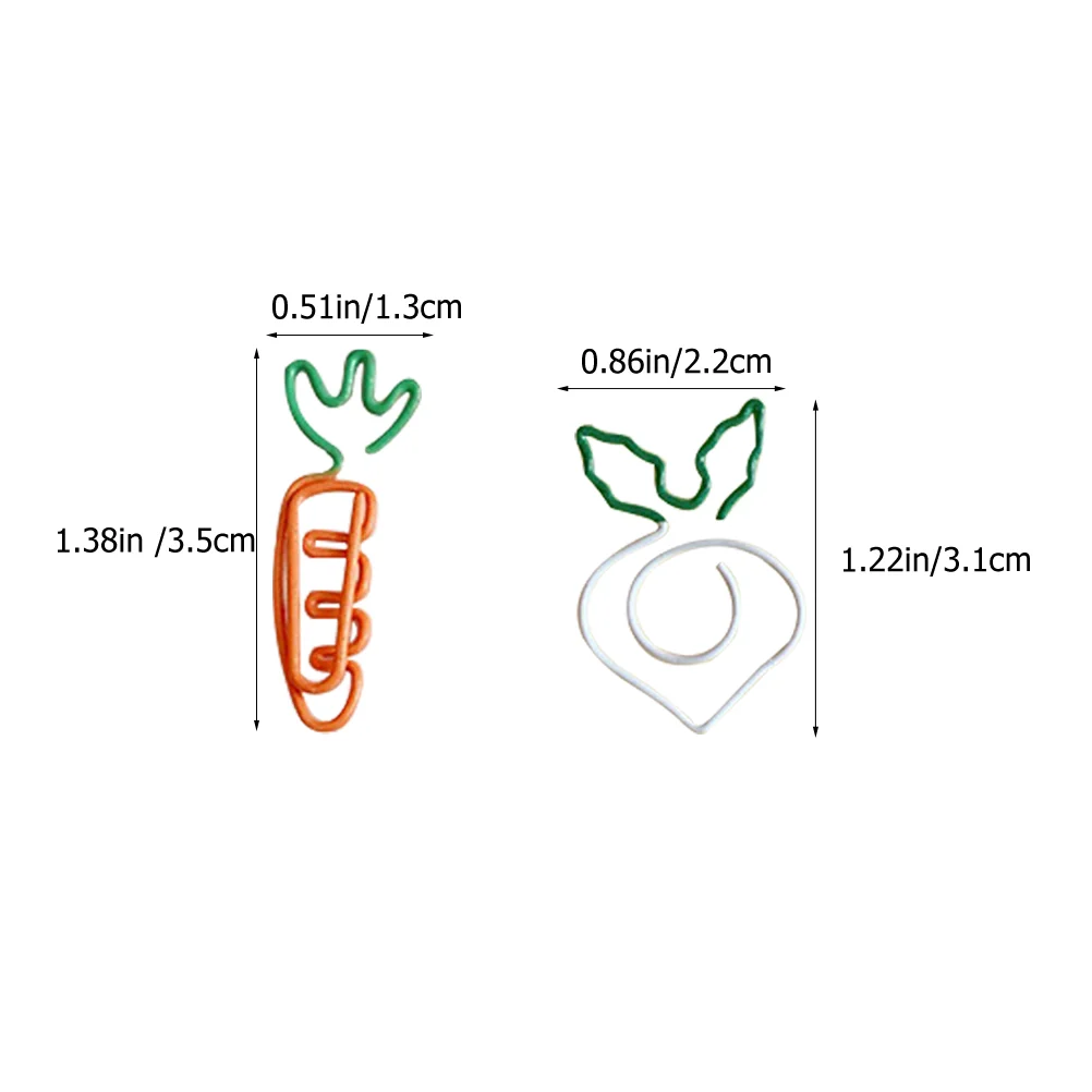 9-częściowy marchewowy spinacz do papieru Dekoracyjne spinacze szkolne do biura Gigantyczny kreatywny metalowy dokument Dziecko
