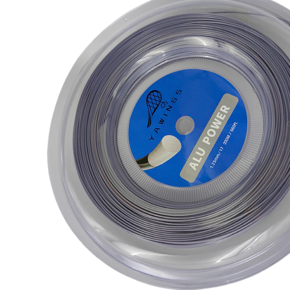 

LUXILON QUALITY Alu Power Polyester 1.25mm Gray Color 200M Reel Tennis Racquet String With High Durable