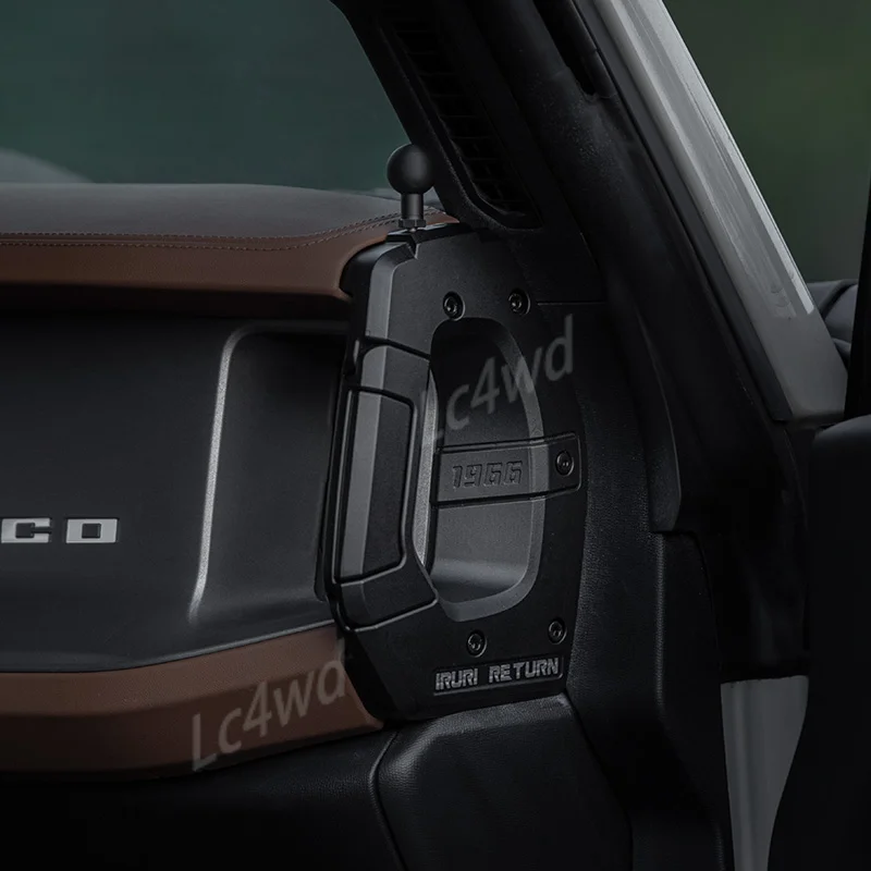 LC4WD 4x4 IAccessories IRURI Aluminum Center Console Side Handles W/ Phone Holder Function For Ford Bronco (Exclude Sport)