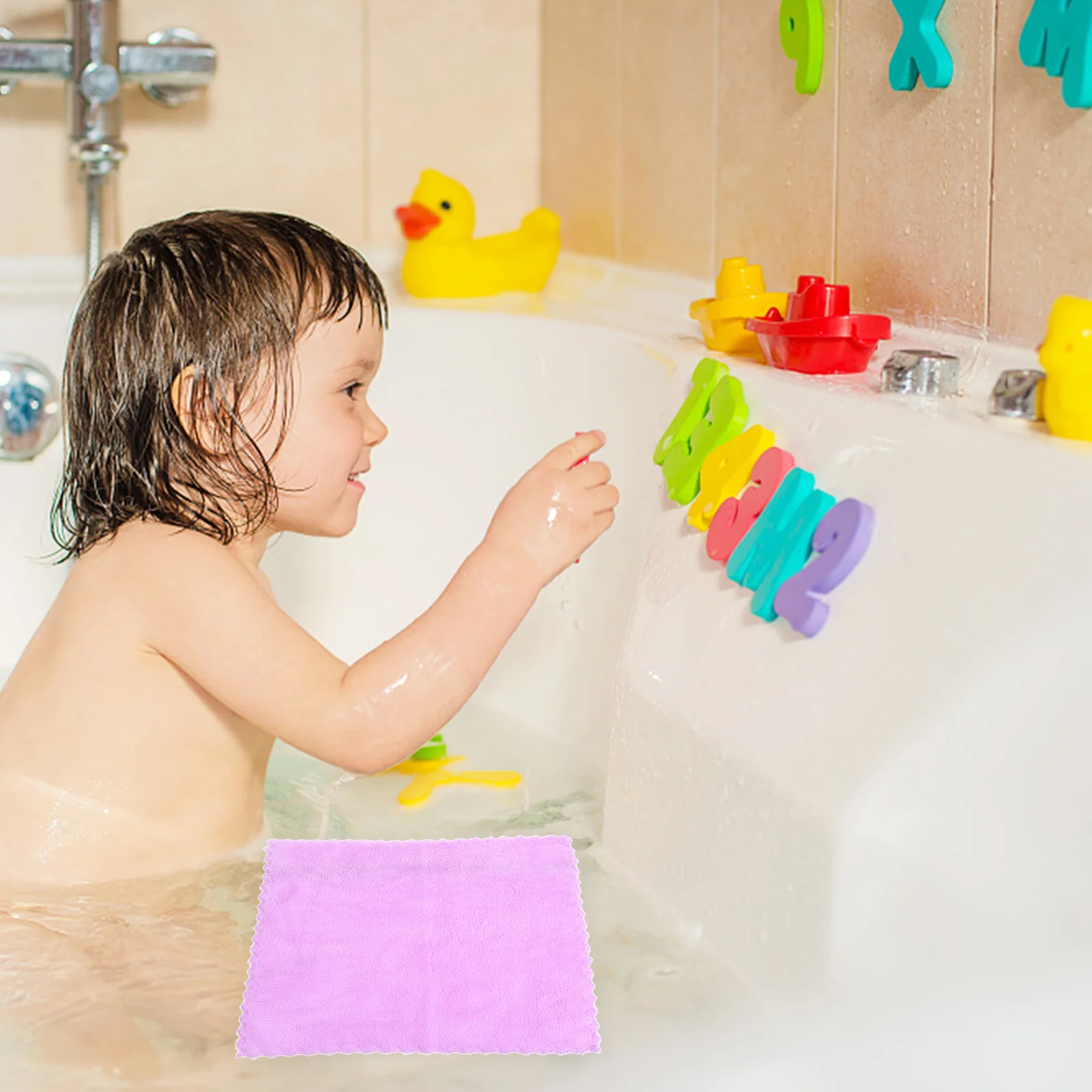 10 قطعة مناشف أطفال من الصوف المرجاني مادة ممتازة ناعمة قابلة للتنفس سريعة الجفاف مناشف حمام للأطفال حديثي الولادة قابلة لإعادة الاستخدام