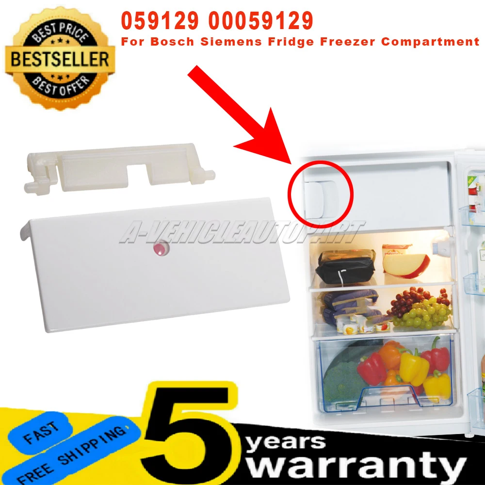 

059129 00059129 For Motorhome Bosch Siemens Fridge 1Pc New Freezer Compartment White Door Handle Door Flap Handle Replacement