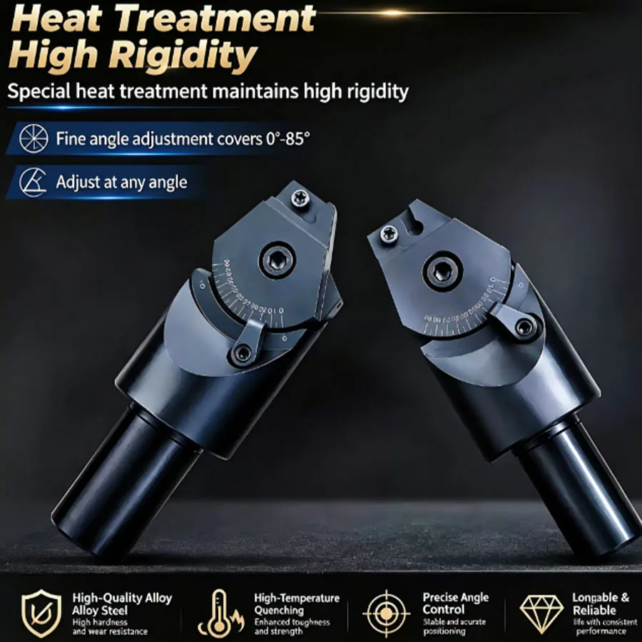 0-85 degree adjustable chamfering tool holder, used as a multifunctional milling cutter for APMT1604 ADNT1603 blades