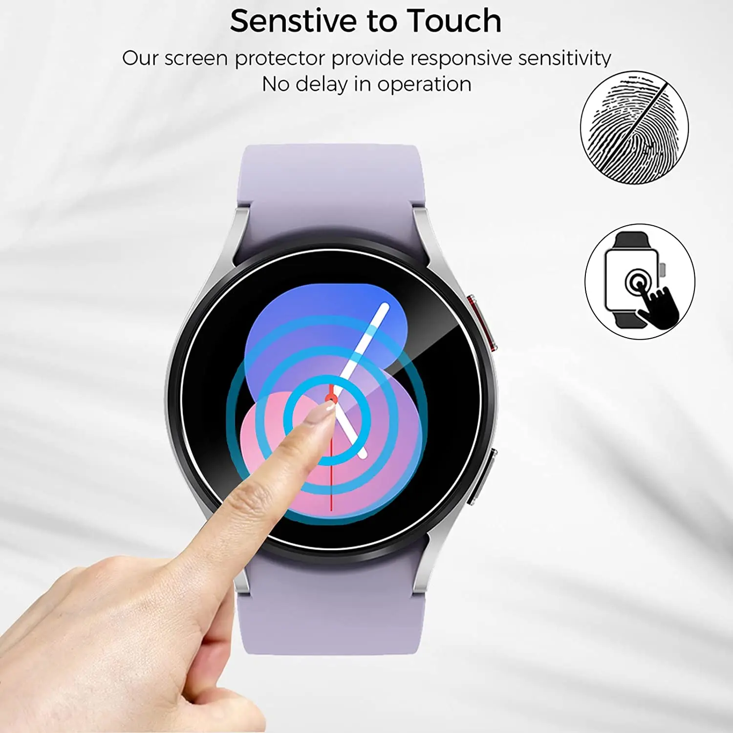 3Pcs Tempered Film For Samsung Galaxy Watch5 40mm 44mm Scratch Resistant Smart Watch Screen Protector For Galaxy Watch5 Pro 45mm