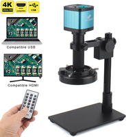 48MP 4K 2K 1080P HDMI USB VGA Video Microscope Camera 150X Lens Electronic Industrial Microscope for Phone Repair Soldering
