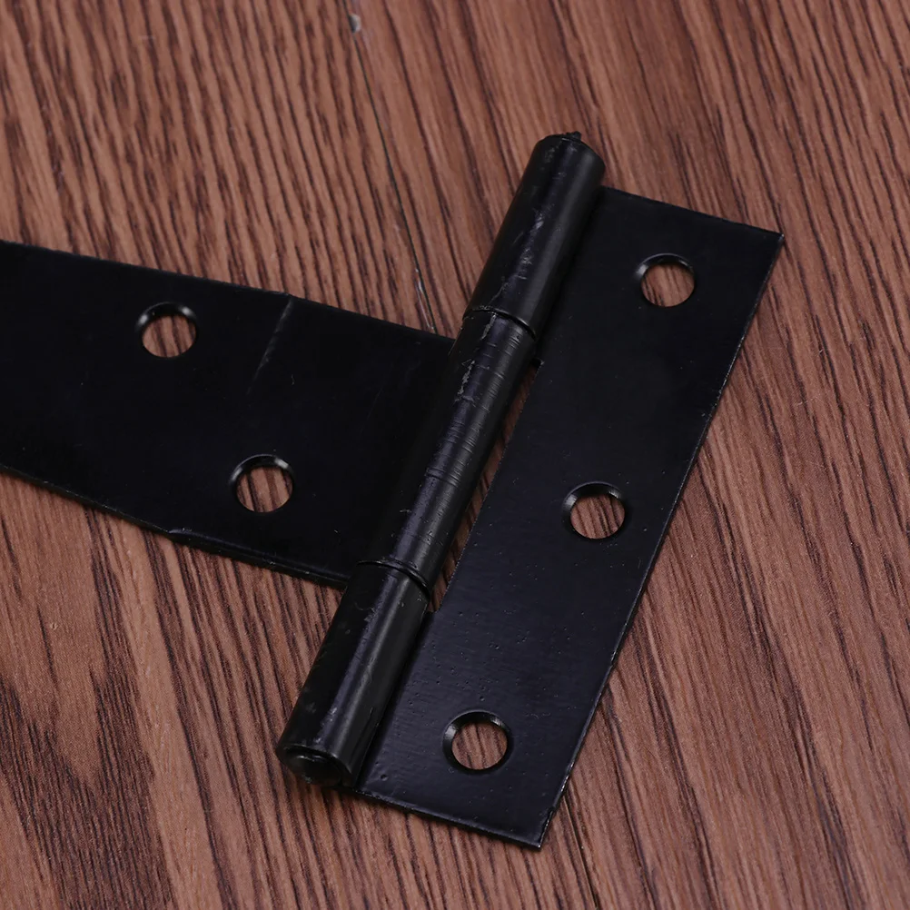

2pcs 4 Inches T Shape Galvanized Iron Heavy Duty Door Hinge Shed Gate Strap Hinges Corrosion Resistant 6 Screw Holes niture