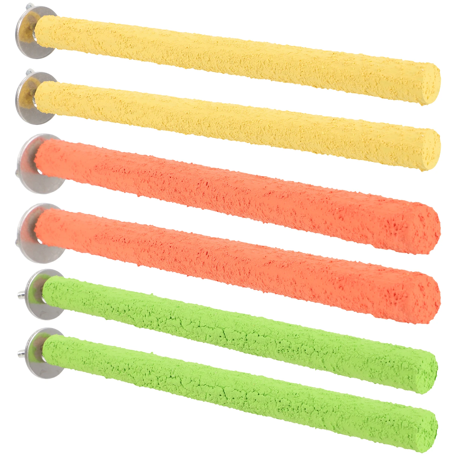 

6pcs Grinding Stick Parakeet Perch Wood Sand Bird Cage Accessory For Parrot Cockatiel Conure Play Training Stand Reusable
