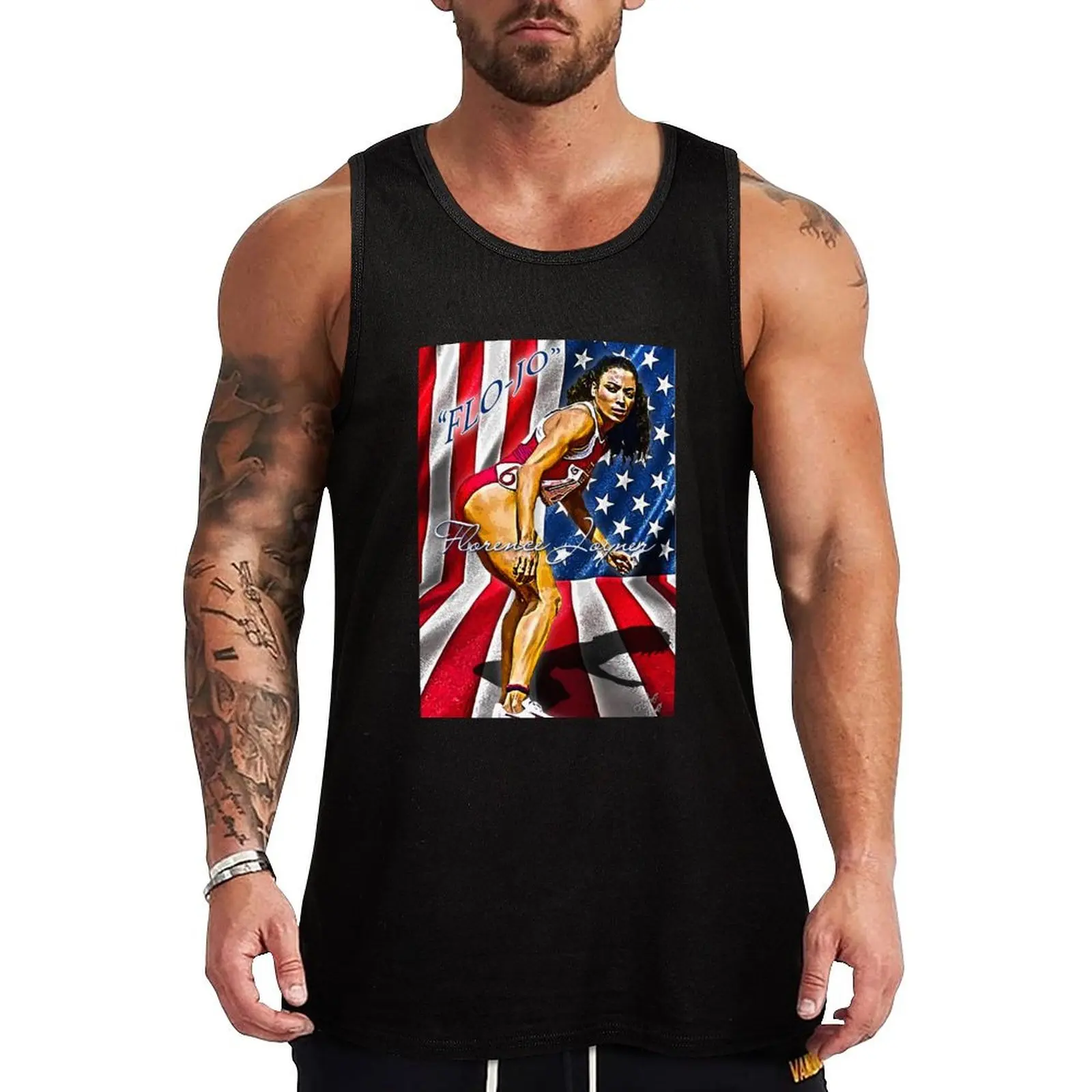 

Florence G. Joyner Flo-Jo D-1 Shirt Tank Top T-shirts men Men's cotton t-shirt Top summer man sexycostume