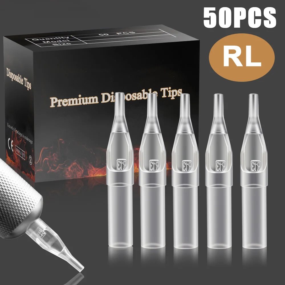 

50/100PCS Disposable Short Tattoo Tips RT Sterileze Needle Tube Tips for Tattoo Needles Permanent Makeup Tattoo Accessories